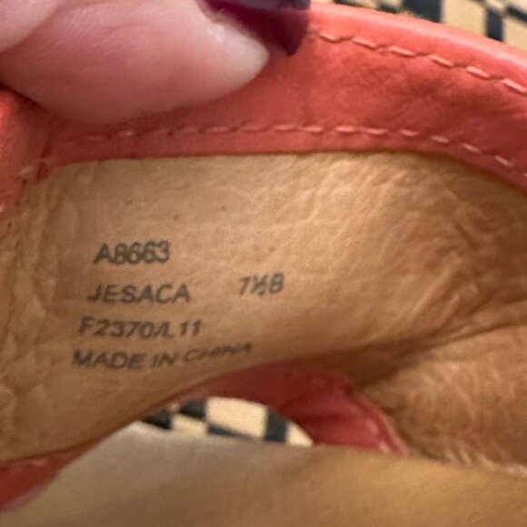 Coach Jesaca Coral Floral Leather Slip-On Open Toe Wedge Sandals Size 7.5 - Picture 12 of 13